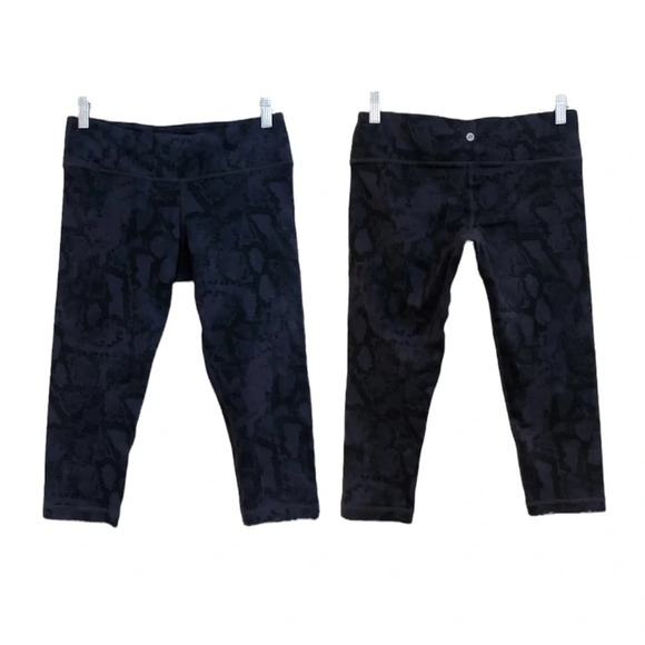 Vimmia Snake Animal Print Athletic Athleisure Compression Cropped Leggings M - Picture 1 of 6